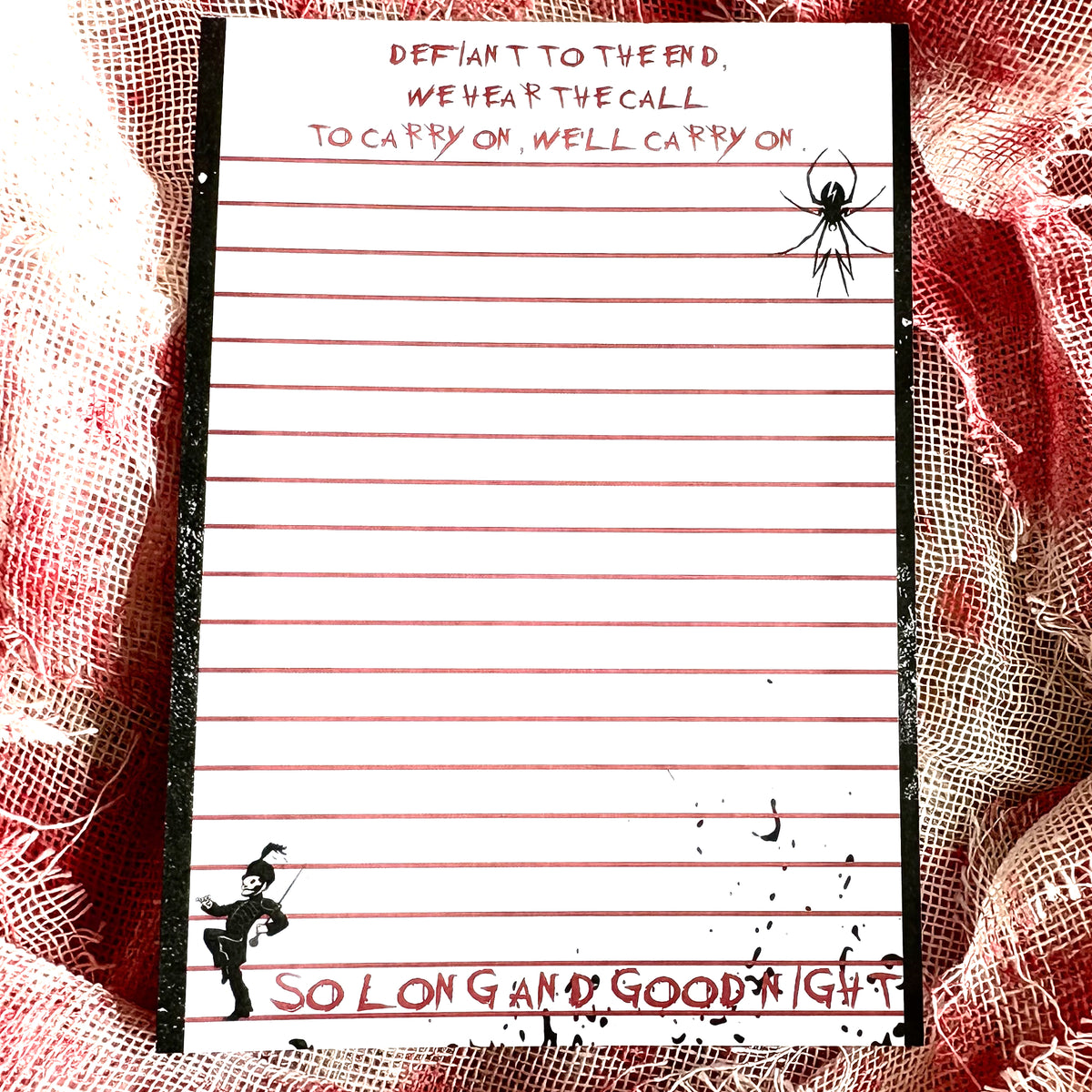 Defiant To The End My Chemical Romance Notepad A6