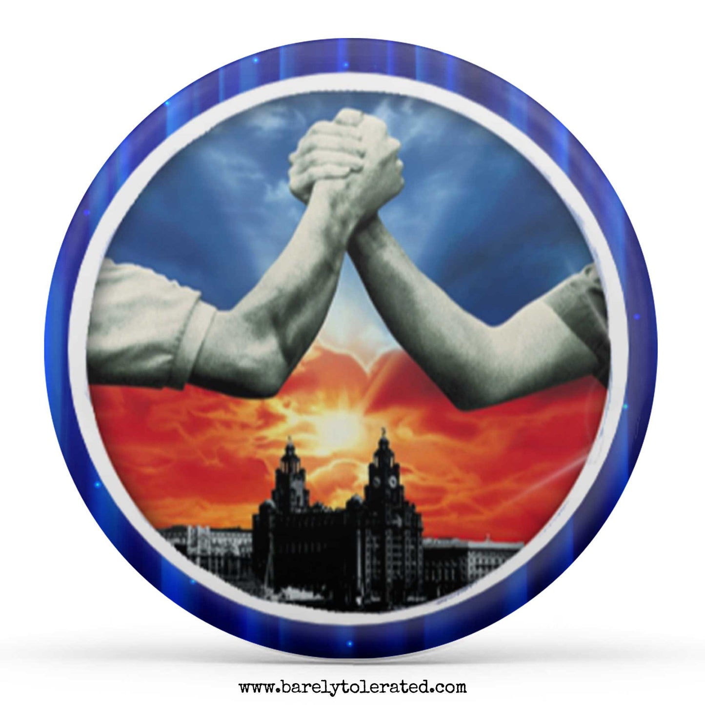 Blood Brothers Reveal Card & Badge / Blood Brothers Greeting Card