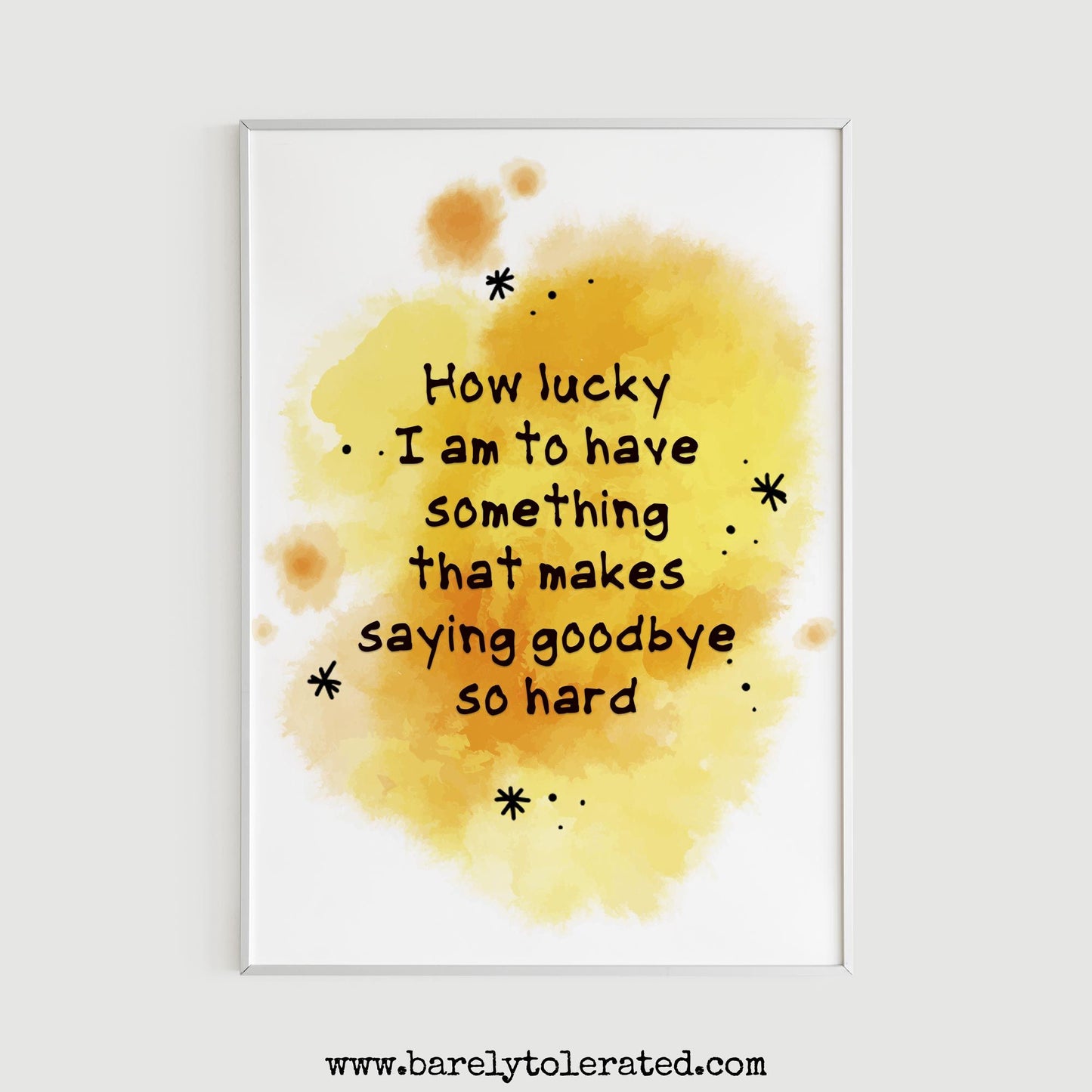 How Lucky I Am Print Image