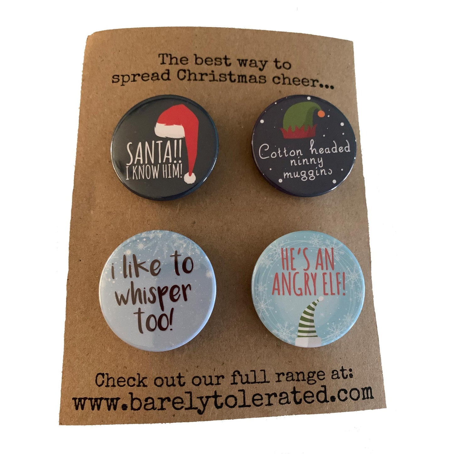 Set of 4 Elf Inspired Badges Image