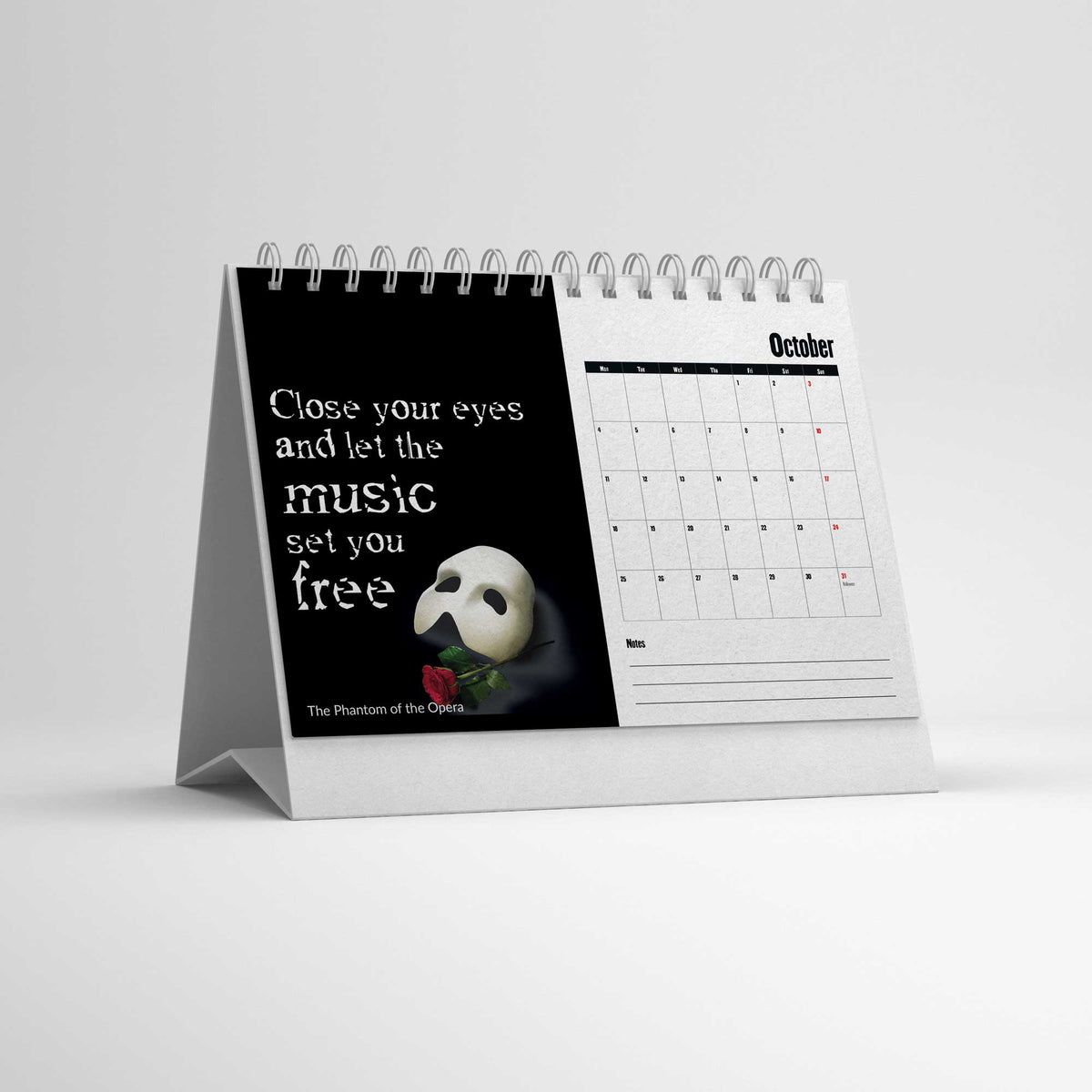 2027 Musical Theatre Desk Calendar