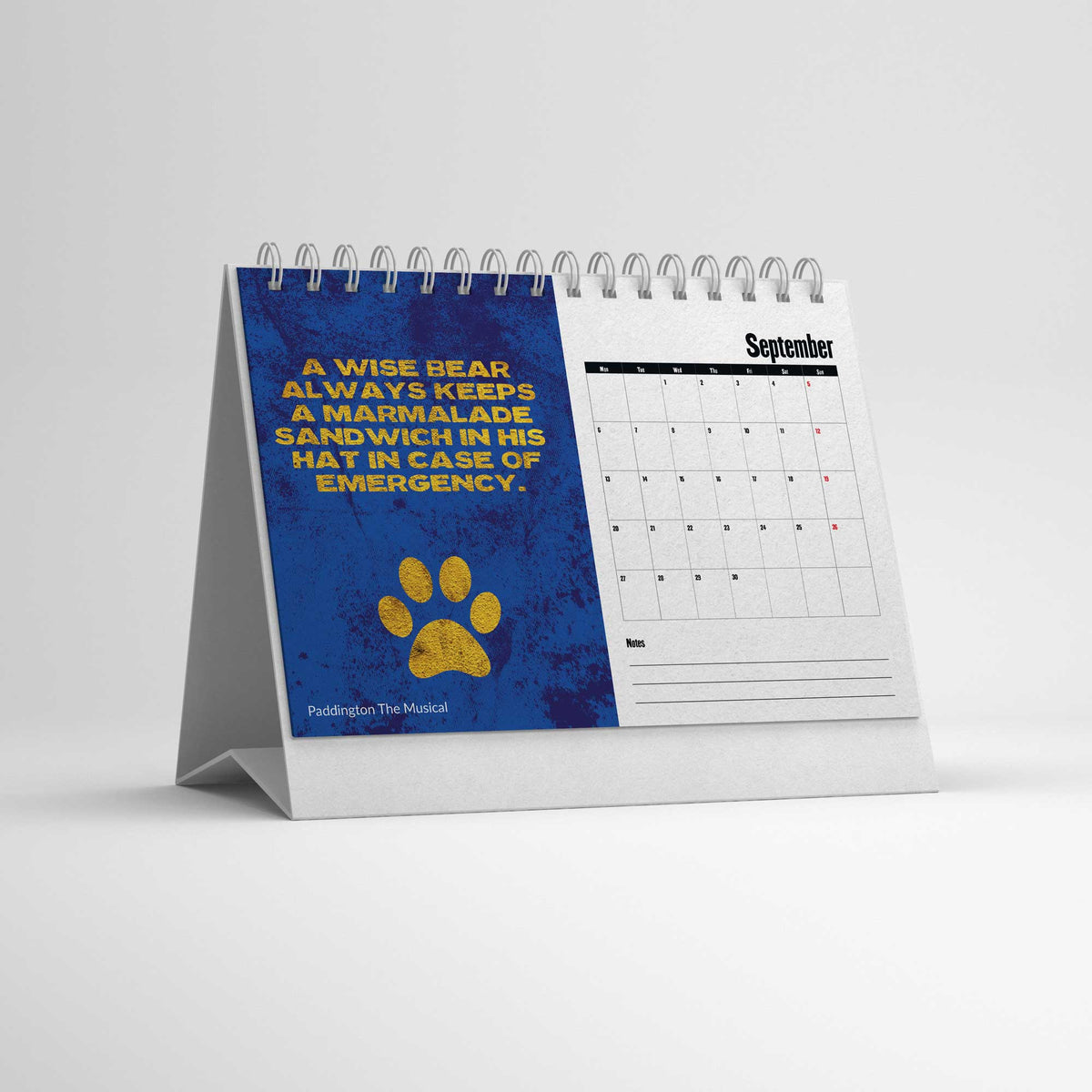2027 Musical Theatre Desk Calendar