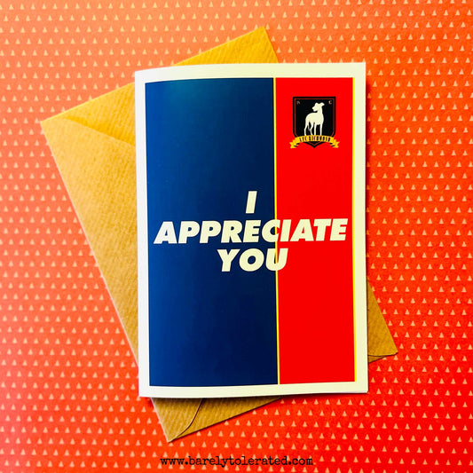 I Appreciate You Greeting Card