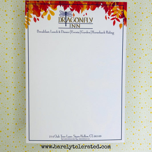 Dragonfly Inn A6 Notepad