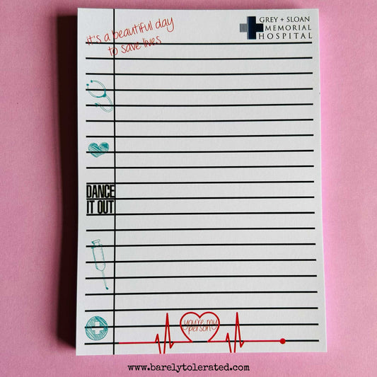Greys Anatomy A6 Notepad