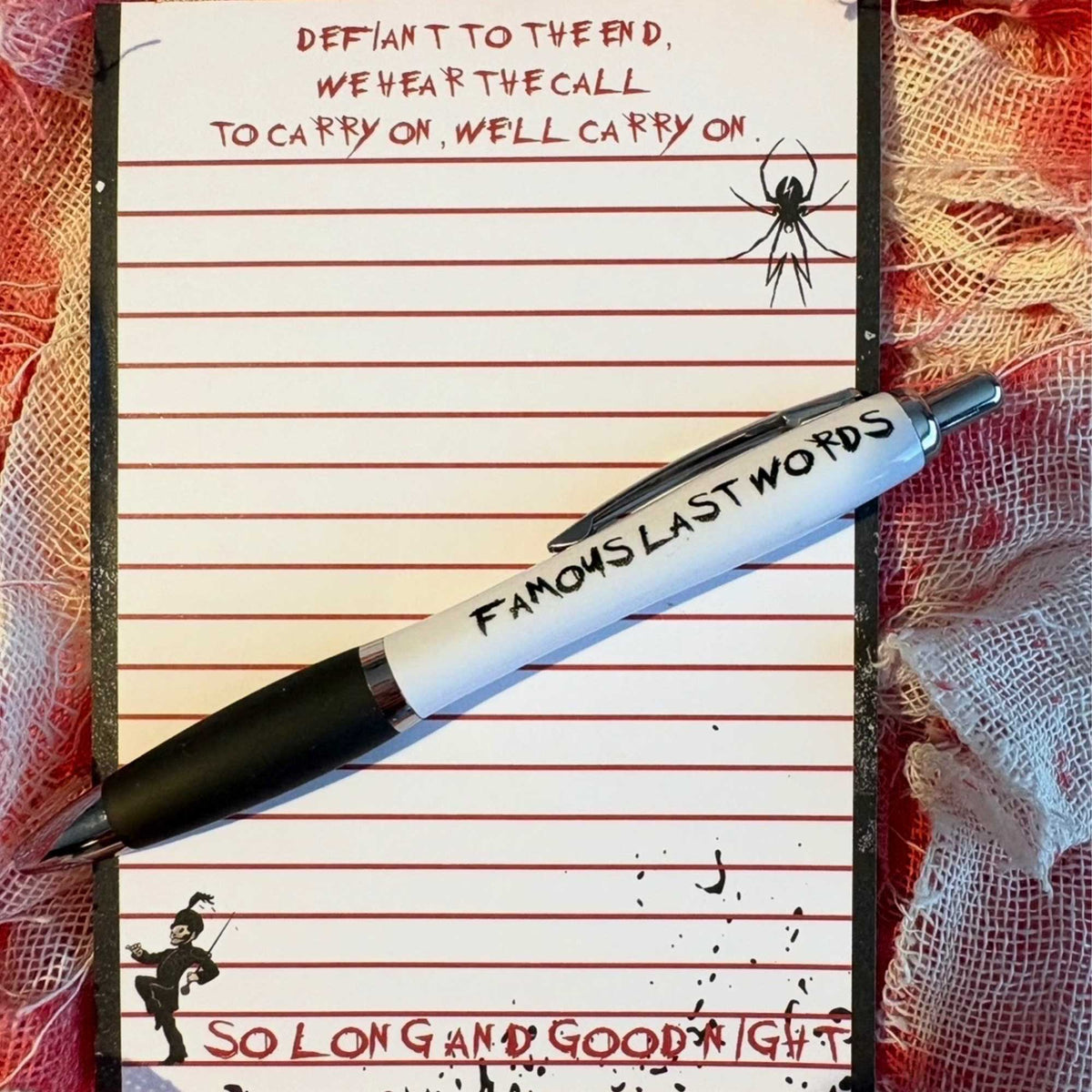 My Chemical Romance Notepad and Pen