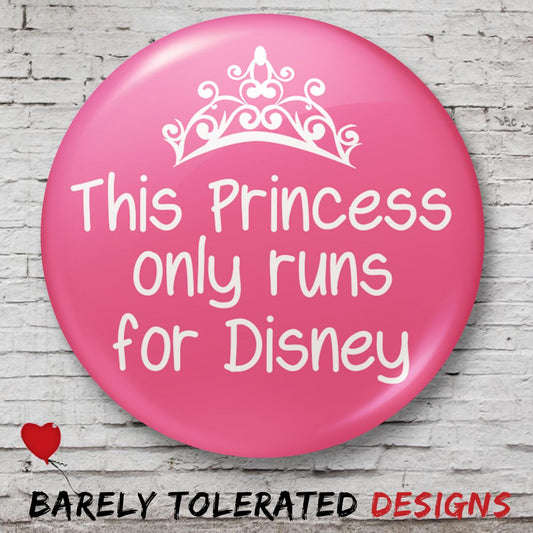 This Princess Only Runs for Disney (Pink) Image