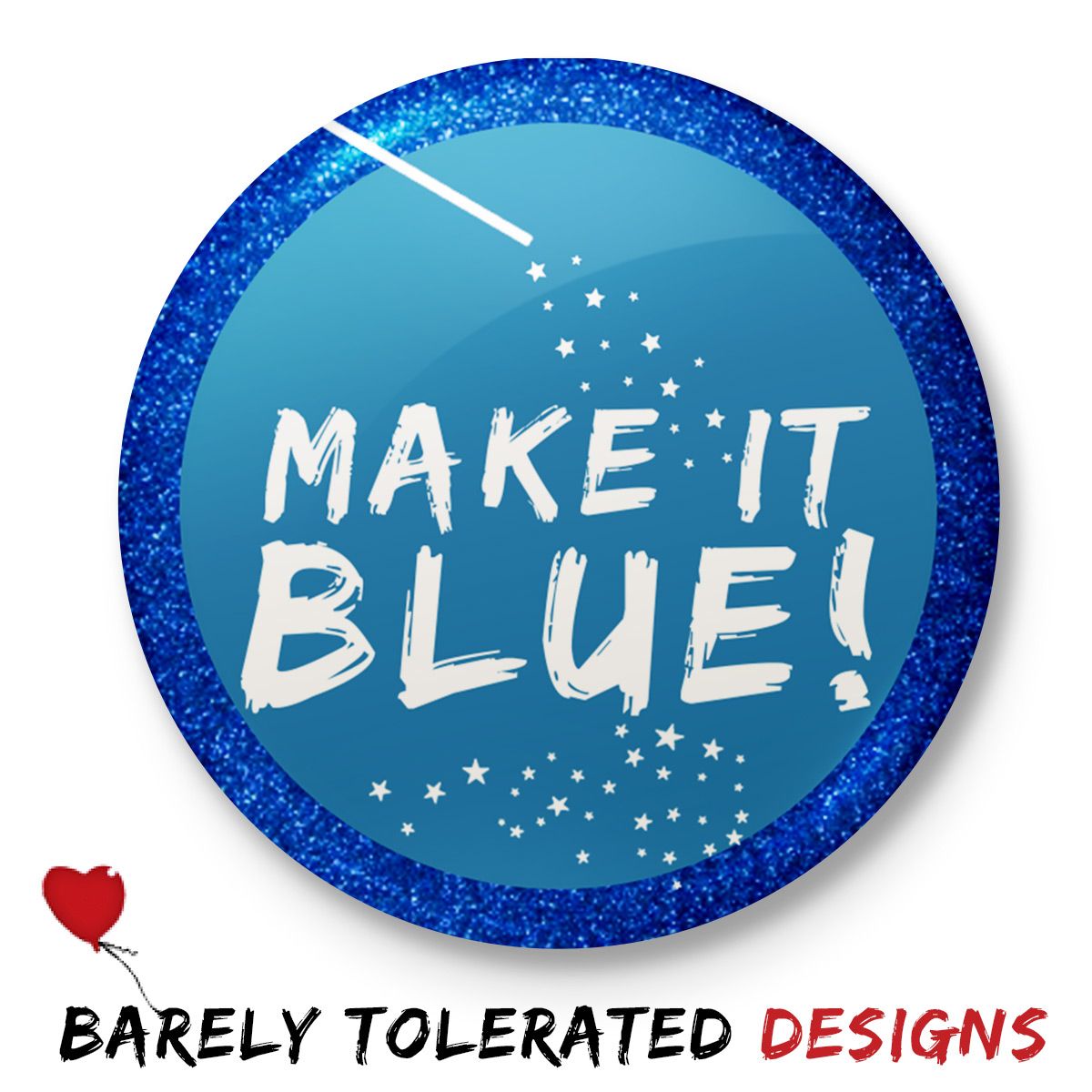 Make It Blue (Glitter Border) Image