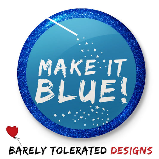 Make It Blue (Glitter Border) Image