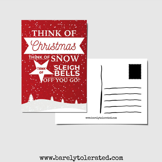 Think Of Christmas Think Of Snow Postcard Image