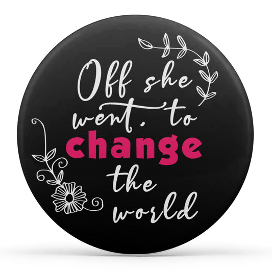 Off She Went To Change The World Image