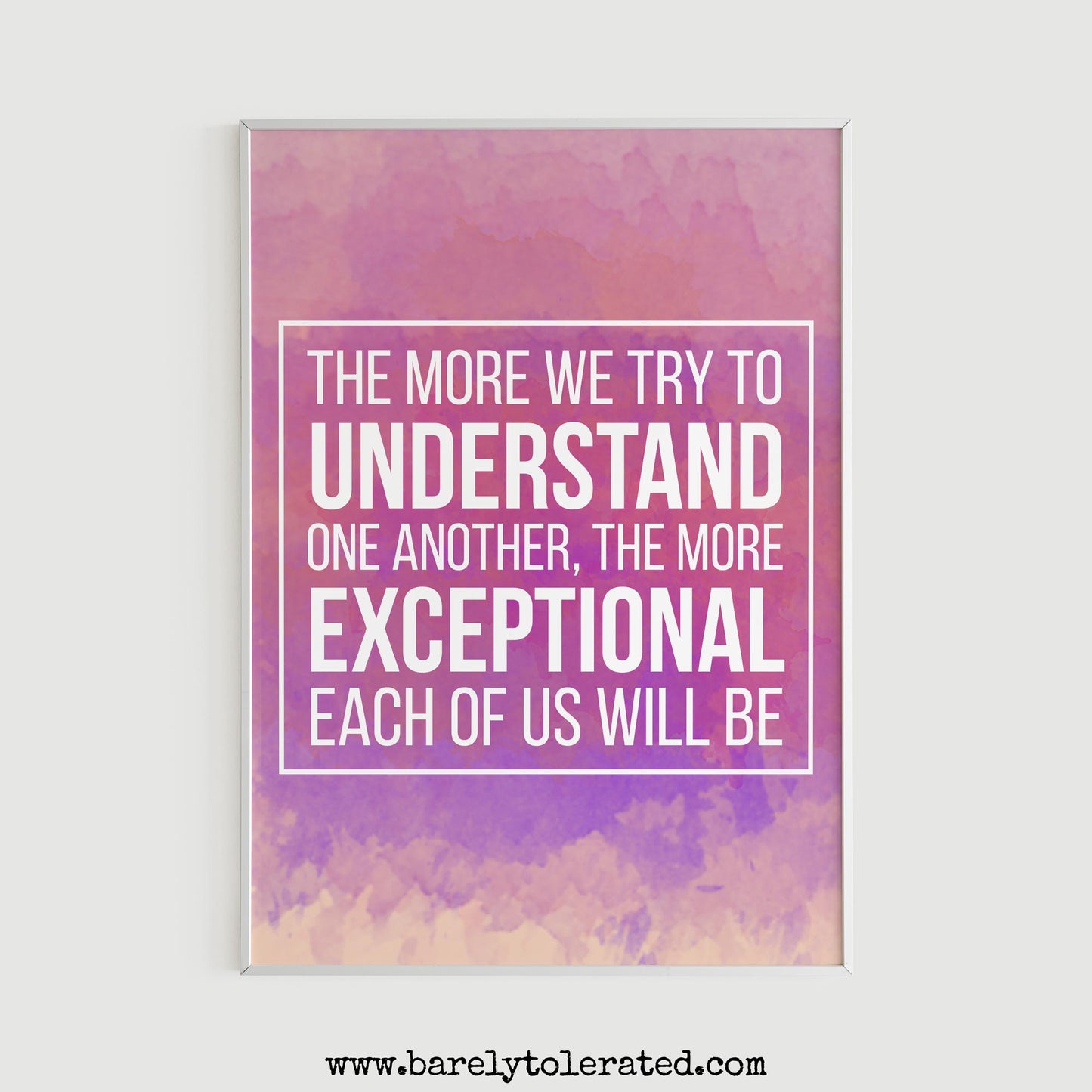 The More We Try To Understand One Another